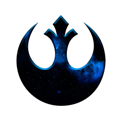 Rebel Symbol Blue Alliance 20 Oz White Aluminum Water Bottle