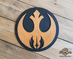 Amazon.com: STAR WARS JEDI order Rebel Alliance logo. Wood ...
