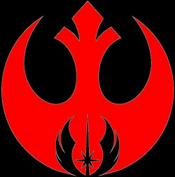 Red Rebel Alliance with Jedi cutout logo star wars decal car window sticker  | eBay