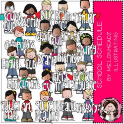 School Schedule clip art - Melonheadz Clipart