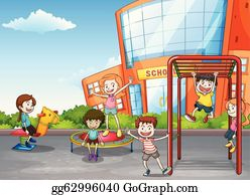 School Playground Clip Art - Royalty Free - GoGraph