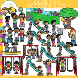School Outdoor Recess Rules Clip Art by Whimsy Clips | TpT