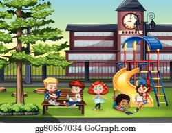 School Playground Clip Art - Royalty Free - GoGraph