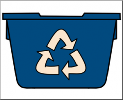 Clip Art: Recycle Bin Color Blue I abcteach.com | abcteach