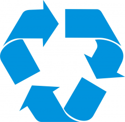 Blue Recycling Sign - Clipart library - Clip Art Library