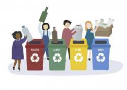 People sorting garbage into recycle bins - Download Free ...