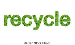 Word recycle made from leaves Clipart and Stock ...