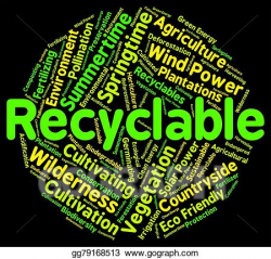 Stock Illustration - Recyclable word shows eco friendly and ...