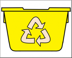 Clip Art: Recycle Bin Color Yellow I abcteach.com | abcteach