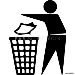 Symbol man with a recycle bin - Buy this stock vector and ...