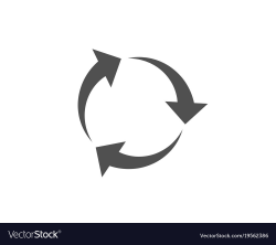 Recycle arrow simple icon recycling waste
