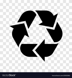 Recycle logo icon recycled black sign isolated on