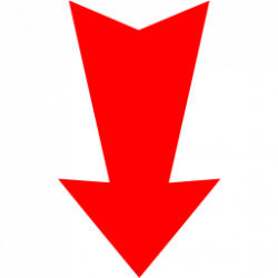 Red arrow down 4 icon - Free red arrow icons