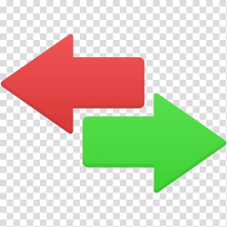Two red and green arrows, triangle symbol green, Arrows ...