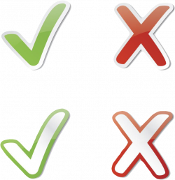 Check And X Png - Green Checkmark Red X Png Clipart - Full ...