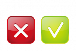 Green Check mark Red Icon - Green hook and red cross png ...