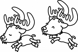 Reindeer Clipart Black And White | Clipart Panda - Free Clipart Images