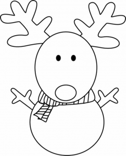 87+ Reindeer Clipart Black And White | ClipartLook