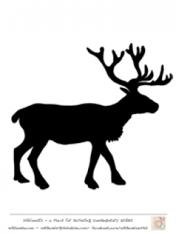 Free Reindeer CLipart Silhouettes for Printable Reindeer Crafts at ...