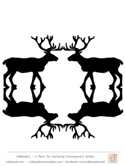 Free Reindeer CLipart Silhouettes for Printable Reindeer Crafts at ...