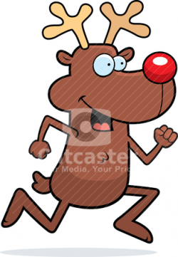 Reindeer Running stock vector