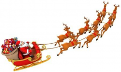 Santa Sleigh Clipart - Clipart Junction