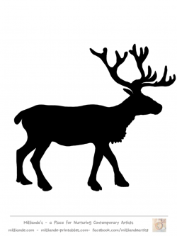 free-reindeer-clipart-silhouette-stag-1.gif (618×824) | Silhouette ...