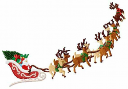 Santa sleigh and reindeer clipart 4 » Clipart Portal