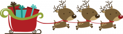 Reindeer With Sleigh Clipart