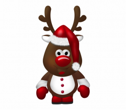 Cute Christmas Reindeer Transparent Png Clipart - Cute Transparent ...