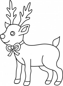 Black and white reindeer clipart clip art - ClipartPost