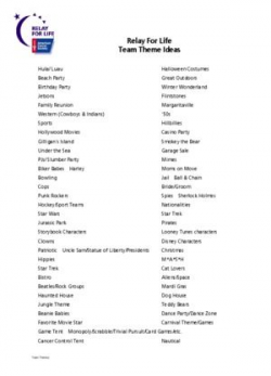 Relay For Life Team Theme Ideas - IIS7 Book (pdf file ...