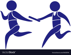 Sport logo for running relay