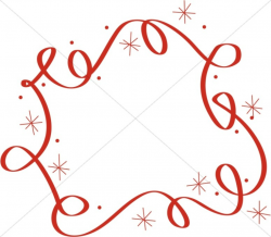 Swirls and Stars Border | Religious Christmas Clipart