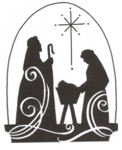 Religious Christmas Clipart Black And White | Free Images at Clker ...