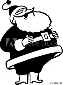 santa clause religious christmas clip art black and white - Buy this ...