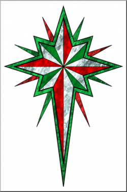 Clip Art: Religious: Christmas Star 3 Color1 I abcteach.com | abcteach