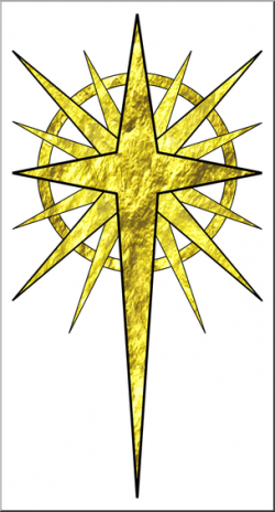 Clip Art: Religious: Christmas Star 1 Color 1 I abcteach.com | abcteach