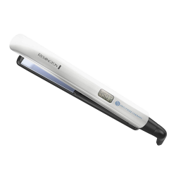 Remington 8510 Anti Frizz Therapy Hair Straightener, 1 inch Ceramic Flat  Iron with Digital Controls, White