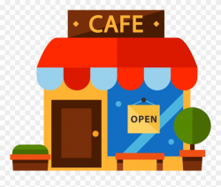 Cafe Restaurant Cartoon Color Transprent - Cafe Cartoon Png ...