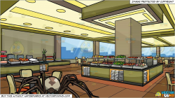 clipart #cartoon A Fox Spider and A Buffet Restaurant ...