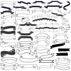 Banner Clip Art, Digital Banner, Ribbon Clipar, Digital Ribbons ...