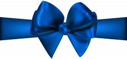 Blue Ribbon with Bow PNG Clip Art - Best WEB Clipart