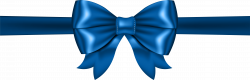 Blue Bow Clipart - Blue Ribbon With Bow - Png Download - Full Size ...