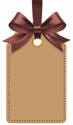 Label with Brown Bow Template PNG Clip Art Image | Gallery ...
