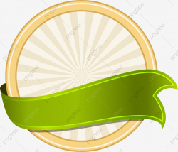 Yellow Circle Ribbon, Circle Clipart, Ribbon Clipart, Yellow PNG ...