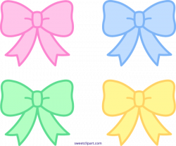 Cute Pastel Bows Ribbons Clipart | felt quiet books | Bow clipart ...