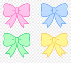 Cute Pastel Holiday Bows - Ribbon Pastel Clipart - Png Download ...