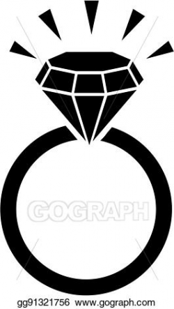 Vector Stock - Diamond ring with bling. Clipart Illustration ...