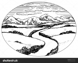 River clipart black and white 5 » Clipart Station